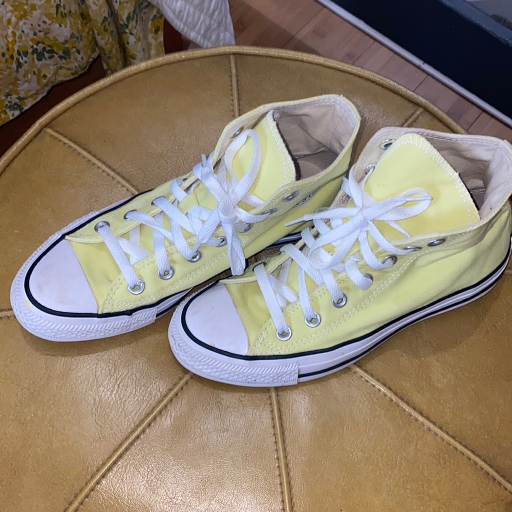 Yellow Converse High Tops
